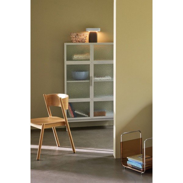 Balta metāla vitrīna 92x151 cm Plex – Hübsch-image-1