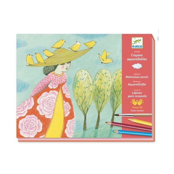 Mākslas komplekts ar akvareļu krītiņiem Djeco Atelier Nature-image-2