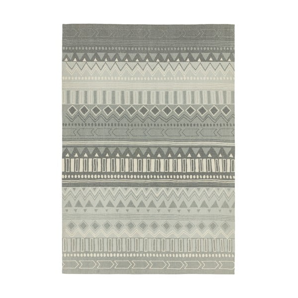 Pelēks paklājs Āzijas paklāji Tribal Mix, 120 x 170 cm