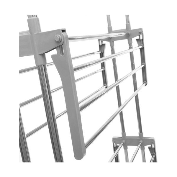 Pelēks salokāms drēbju statīvs uz riteņiem InnovaGoods-image-3