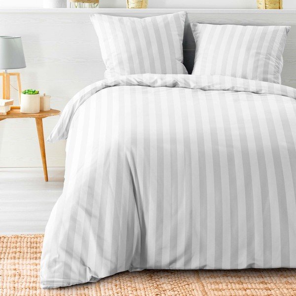 Balta divguļamā mikrošķiedras gultas veļa 240x220 cm Cleo – douceur d'intérieur-image-1