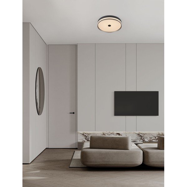 Matēti melna tērauda LED griestu lampa ar regulējamu spilgtumu Helios – Nova Luce-image-1