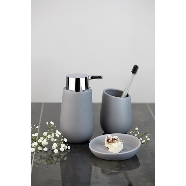 Pelēks keramikas ziepju dozators 320 ml Badi – Wenko-image-1