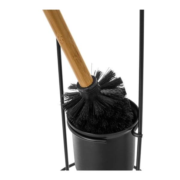 Melna metāla tualetes birste Simply – Casa Selección-image-1