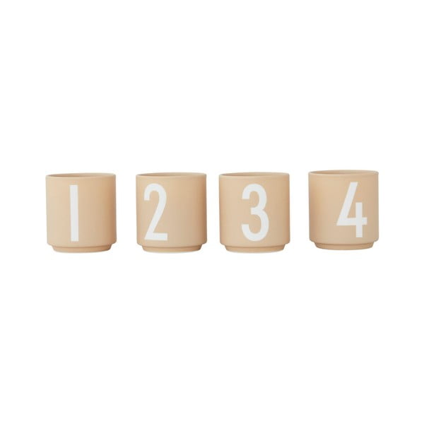4 porcelāna imitācijas krūžu komplekts Design Letters, 0,5 l
