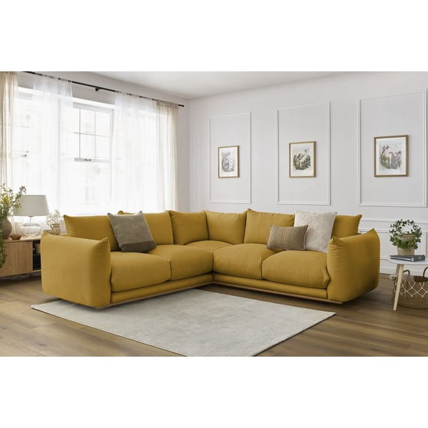 Dzeltens stūra dīvāns Ernest – Bobochic Paris-image-1