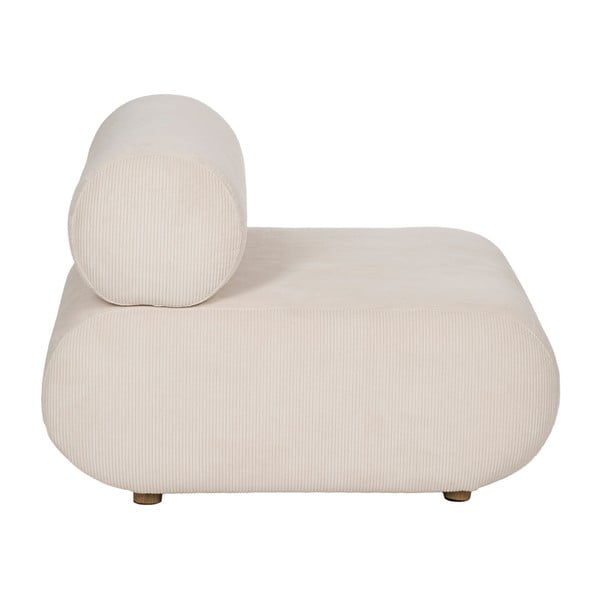 Krēmkrāsas velveta atpūtas krēsls – Ixia-image-2