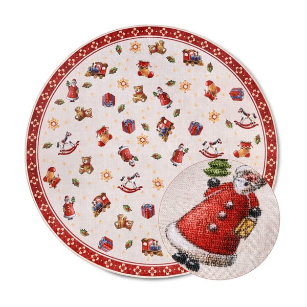 Sarkans apaļš paklājs ar Ziemassvētku motīvu ø 150 cm Red Christmas – Villeroy&Boch