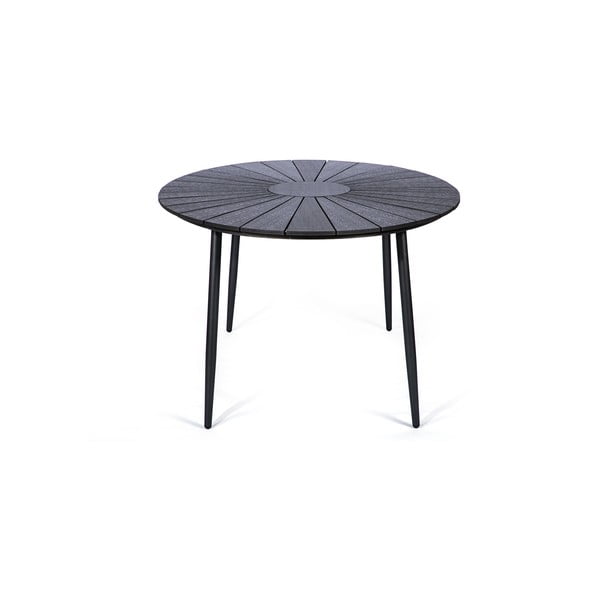Melns dārza galds ar koka virsmu Bonami Selection Marienlist, 190 x 115 cm-image-3