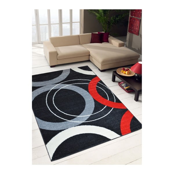 Paklājs Flair paklāji Cercles Black, 200x285 cm