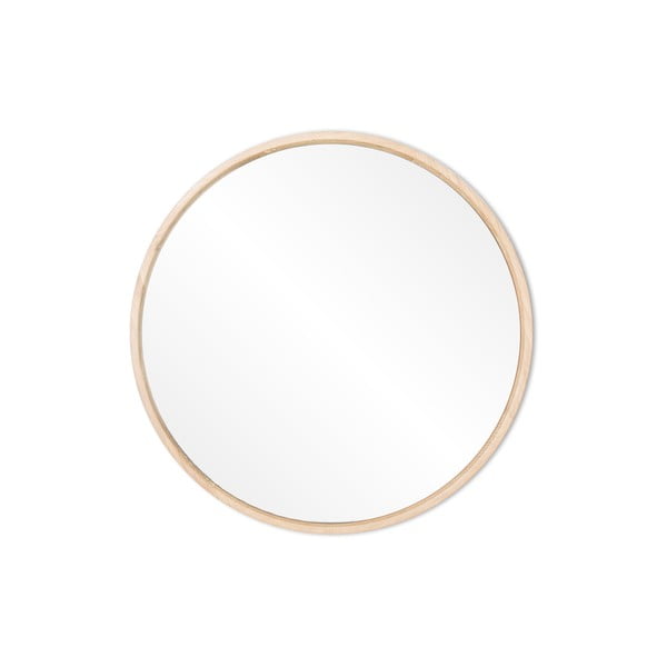 Sienas spogulis ar ozola masīvkoka rāmi Gazzda Look, ⌀ 27 cm