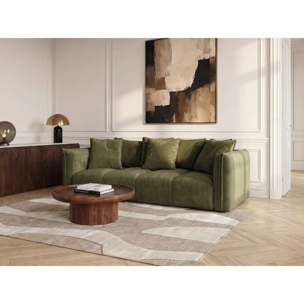 Zaļš dīvāns no šenila auduma Harlem – Bobochic Paris-image-2