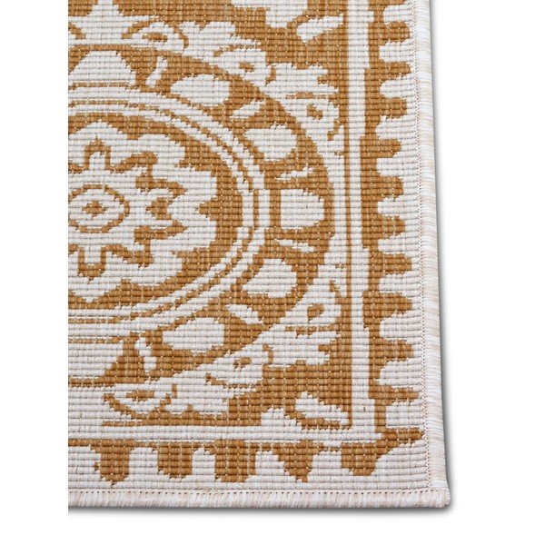 Okera dzeltens/balts āra paklājs 80x250 cm Jardin – NORTHRUGS-image-3