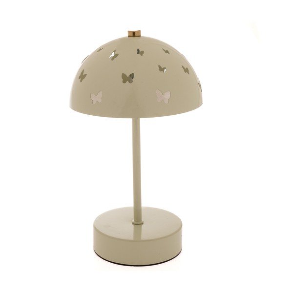 Bēša metāla bērnu galda lampa Butterfly – Dakls