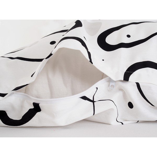 Melnbalta vienvietīga gultas veļa no krepa auduma 140x200 cm Top Class – B.E.S.-image-4