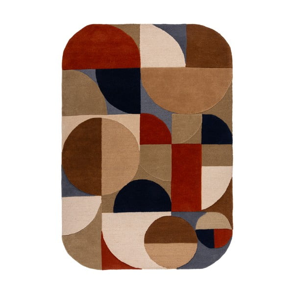 Terakotas oranžs ar rokām darināts vilnas paklājs 160x230 cm Mia Arch – Flair Rugs