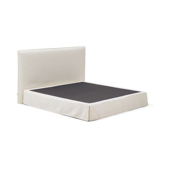 Balta polsterēta divvietīga gulta 180x200 cm Jaira – Kave Home