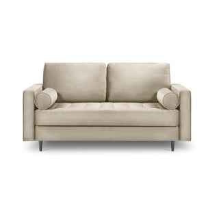 Bēšs samta dīvāns Milo Casa Santo, 174 cm