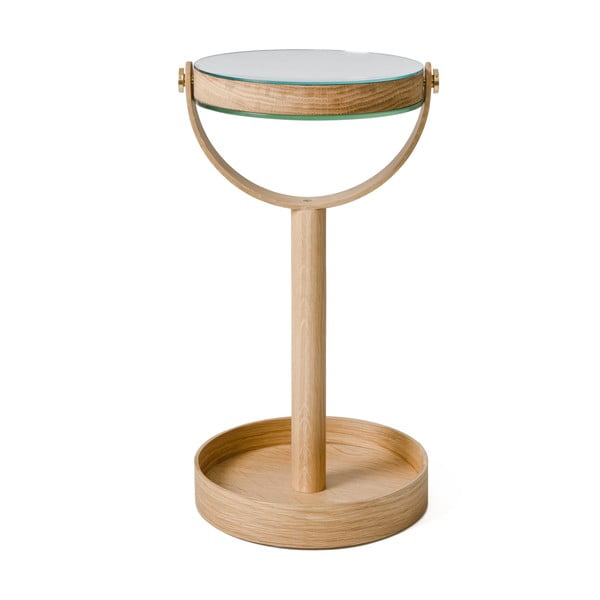 Kosmētikas palielināmais spogulis ar masīvkoka rāmi (5x) ø 19,5 cm Magnify – Wireworks-image-1