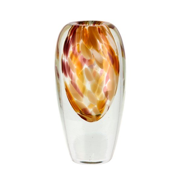 Oranža stikla rokām darināta vāze (augstums 21 cm) Otea – Villa Collection