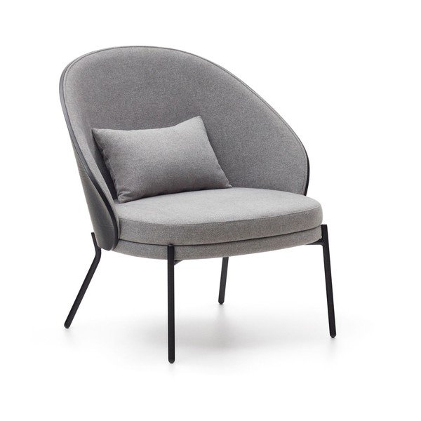 Melns/pelēks atpūtas krēsls Eamy – Kave Home