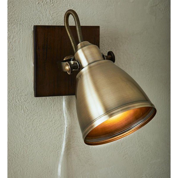 Brūna sienas lampa Markslöjd Native, augstums 18,5 cm-image-1