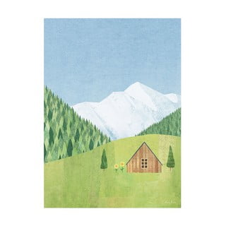 Plakāts 30x40 cm Mountain Cabin – Travelposter