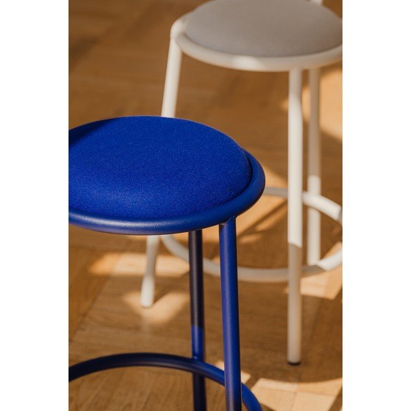 Zila metāla bāra taburete (sēdekļa augstums 68 cm) Hogo – noo.ma-image-2