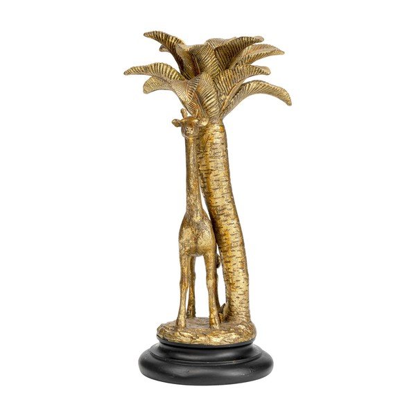 Dekoratīvs svečturis zelta krāsā Kare Design Giraffe Palm Tree, augstums 35 cm-image-4