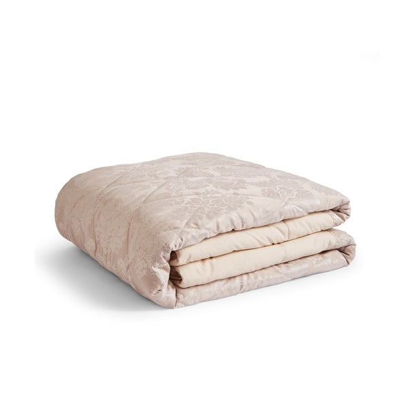 Bēšs damasta stepēts gultas pārklājs 240x260 cm Damask Jacquard – Catherine Lansfield