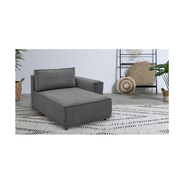 Tumši pelēks velveta modulārais dīvāns (ar labo stūri) Nihad modular – Bobochic Paris-image-1
