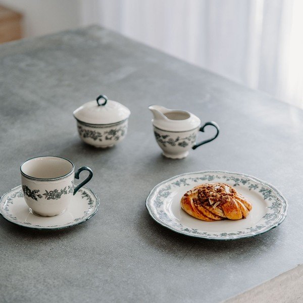 Zaļa/ziloņkaula krāsas porcelāna piena krūze 180 ml Cyril – S|P Collection-image-1