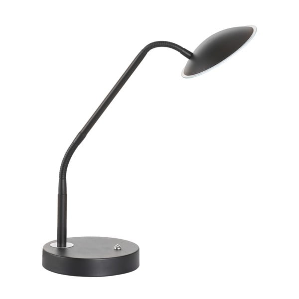 Melna LED galda lampa ar regulējamu spilgtumu ar stikla abažūru (augstums 60 cm) Tallri – Fischer & Honsel