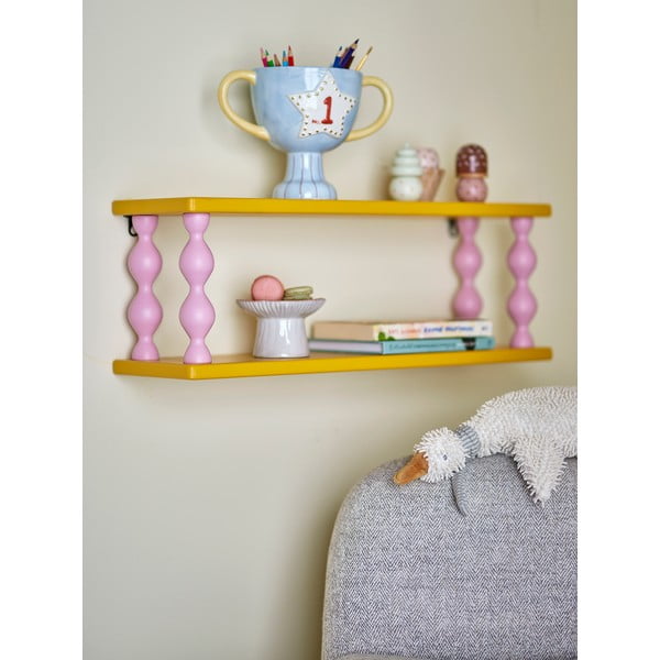 Dzeltens daudzlīmeņu bērnu plauktiņš 60 cm Bibiola – Bloomingville Mini-image-1