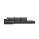 Pelēks stūra dīvāns (kreisais stūris) Vanda – Mazzini Sofas