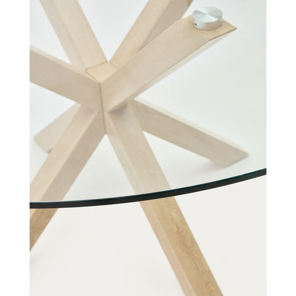 Apaļš ēdamgalds ar stikla galda virsmu ø 150 cm Argo – Kave Home-image-2