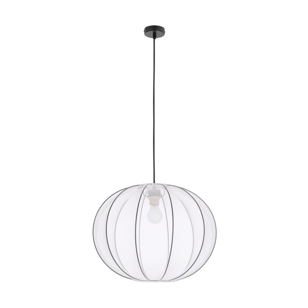 Balta piekaramā lampa ar auduma abažūru ø 52 cm Mellow – Candellux Lighting