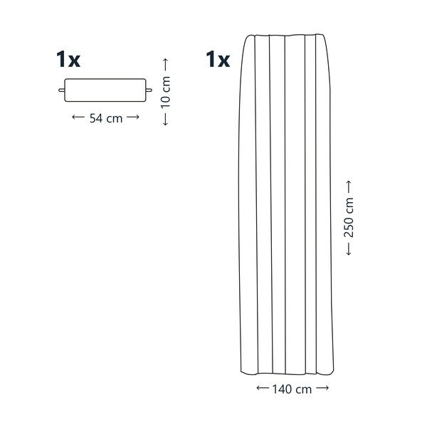 Bēšs aizkars AmeliaHome Pleat, 140 x 250 cm-image-2