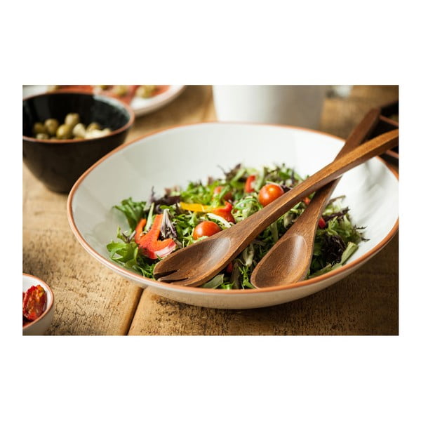 2 akācijas koka salātu karošu komplekts Premier Housewares Socoro-image-4