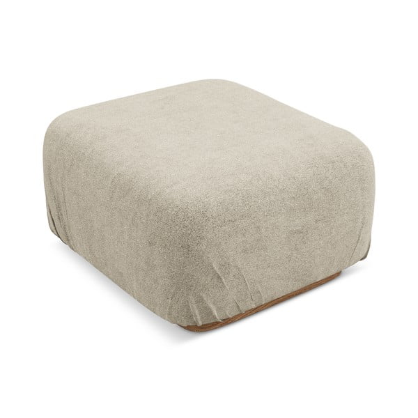 Bēšs modulārais kāju soliņš no buklē auduma Ailani – Makamii-image-1