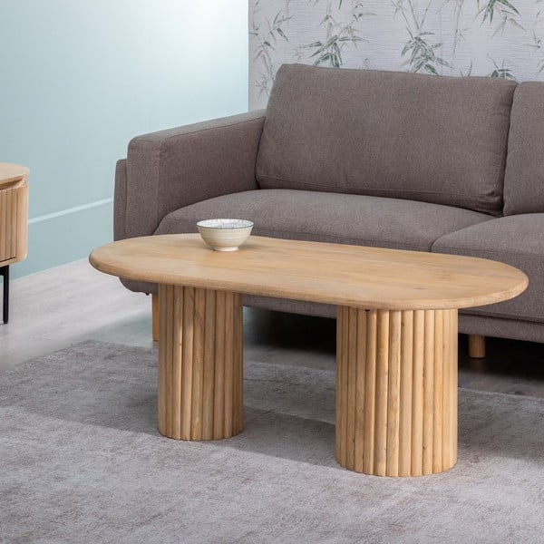 Dabīga toņa mango masīvkoka žurnālgaldiņš 60x120 cm Montmartre – Ixia-image-1