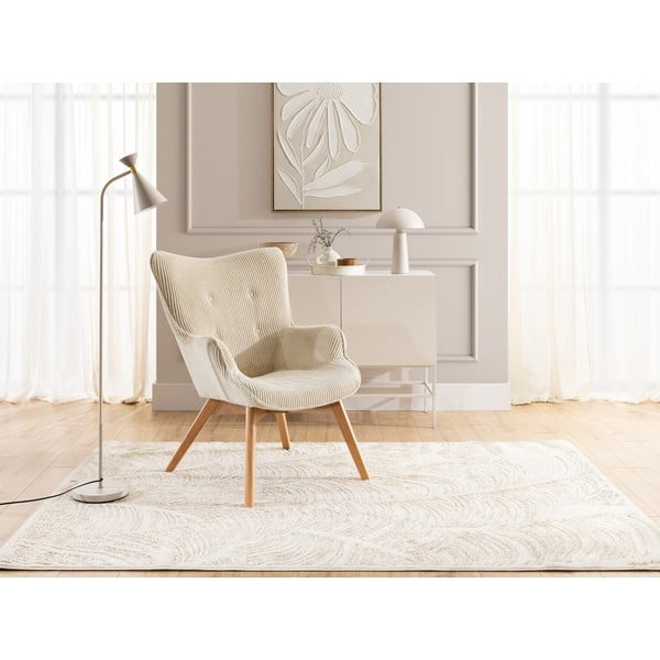 Bēšs velveta atpūtas krēsls Niko – Ropez-image-4