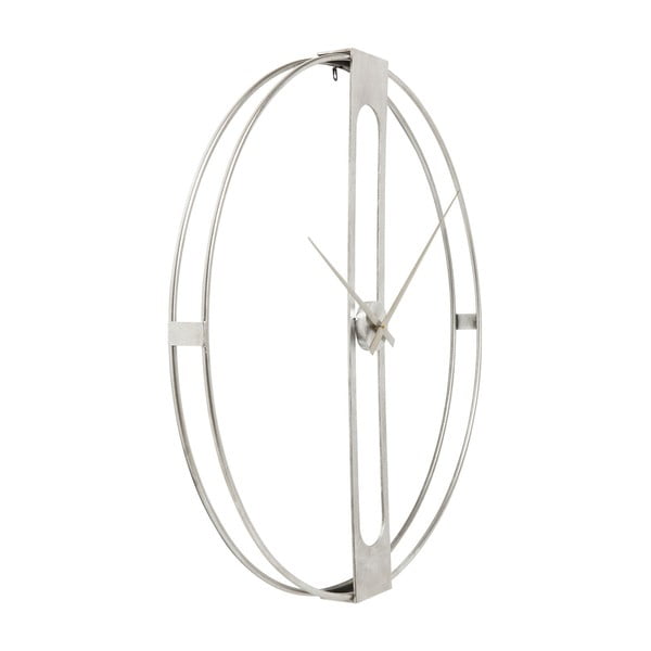 Kare Design Clip sienas pulkstenis sudraba krāsā, diametrs 60 cm-image-3