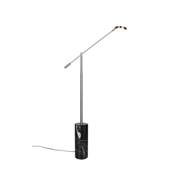 Melna/sudraba krāsas LED stāvlampa (augstums 145 cm) Fiore – Trio Select-image-4