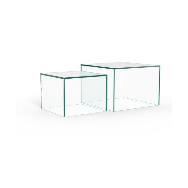 Stikla žurnālgaldiņi (2 gab.) 50x50 cm Dice – Actona