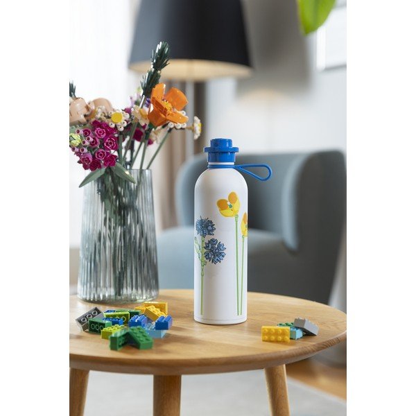 Balts/zils bērnu termoss 560 ml Meadow Flowers – LEGO®-image-1