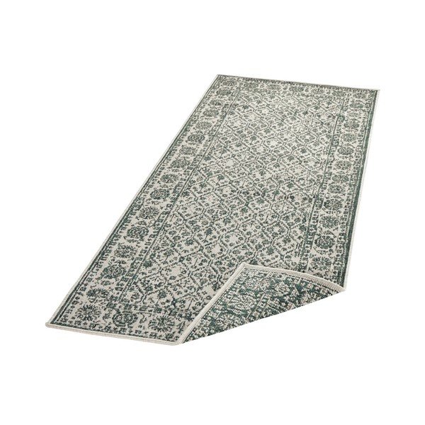 Pelēki zaļš rakstains divpusējs āra skrejceļš bougari Curacao, 80 x 350 cm-image-3