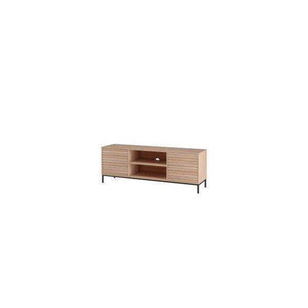 Dabīga toņa TV galdiņš ar ozolkoka imitāciju 140x50 cm Celine – Støraa-image-2