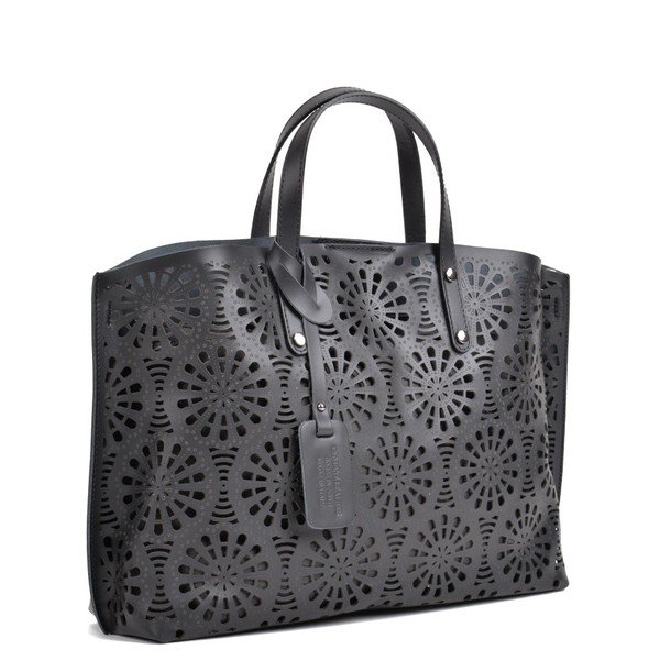 Melna ādas rokassoma Mangotti Somas Lulia-image-1