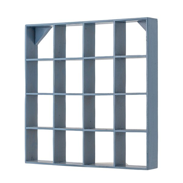 Zils daudzlīmeņu atkārtoti pārstrādātas koksnes sienas plaukts 70 cm Bekka – Bloomingville-image-2